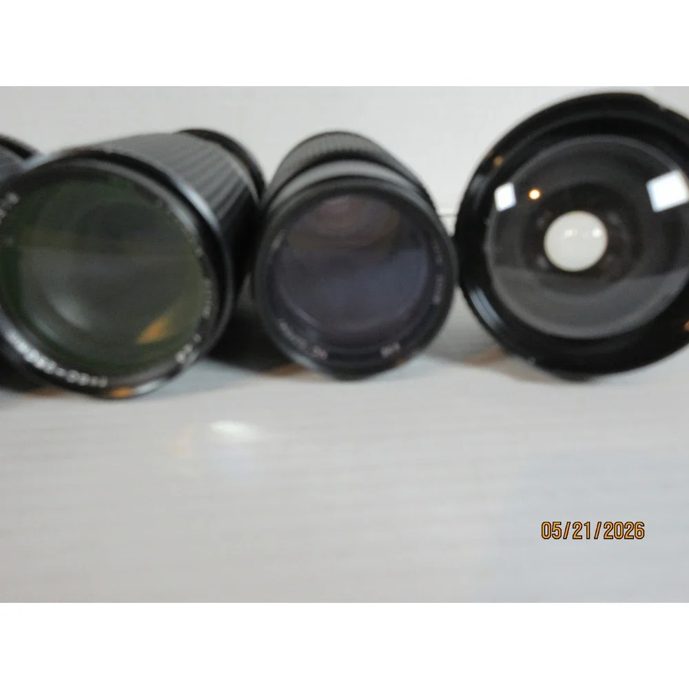 Vintage Camera Lens Lot Tokina Sakar Star-D Zykkor 80-200mm 80-205mm Pentax K MD